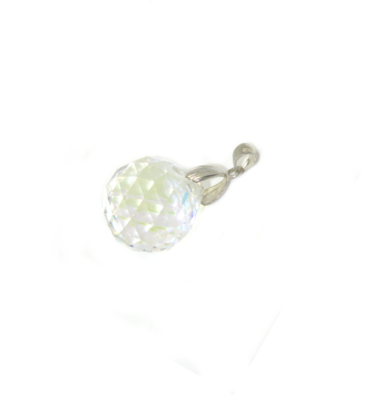 Prívesok Swarovski elements bíly meňavý