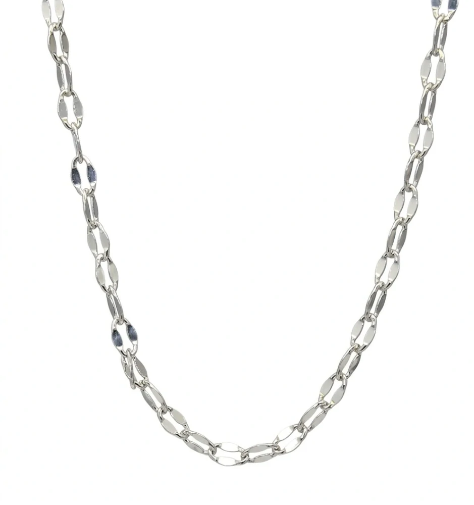 Šperky Nina - Strieborný retiazka Figaro kávové zrno 4 mm – 925/1000 - ret ag H 033