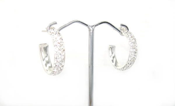 Strieborné náušnice komponent Swarovski 925/1000 ( pulkruh 555)