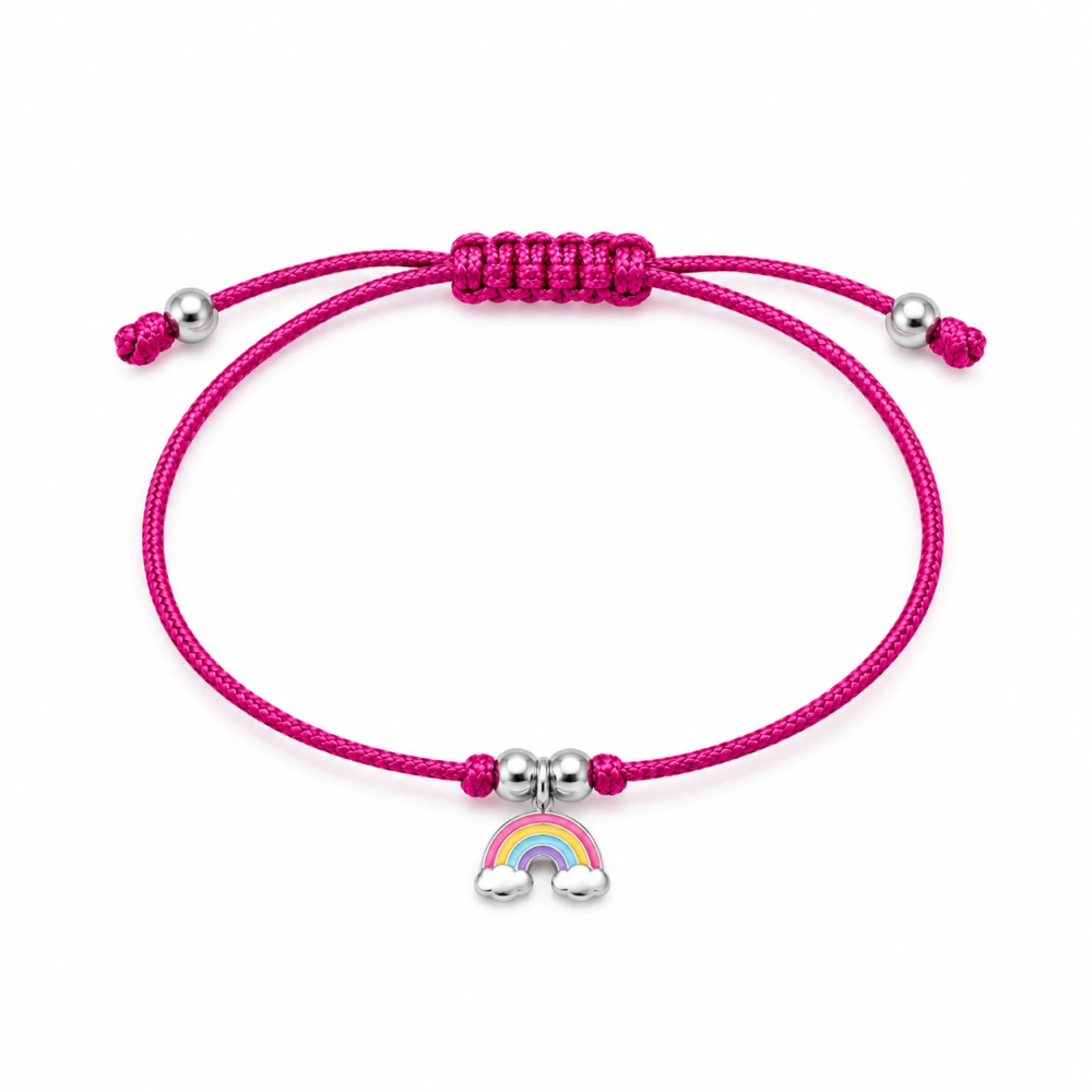 Šperky Nina – Detský strieborný šnúrkový náramok Dúha (12–24 cm) Popis produktu: - det 6