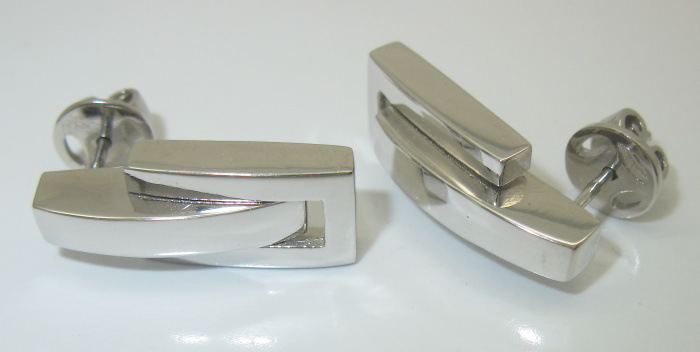 Strieborné náušnice bez kamienku rhodium