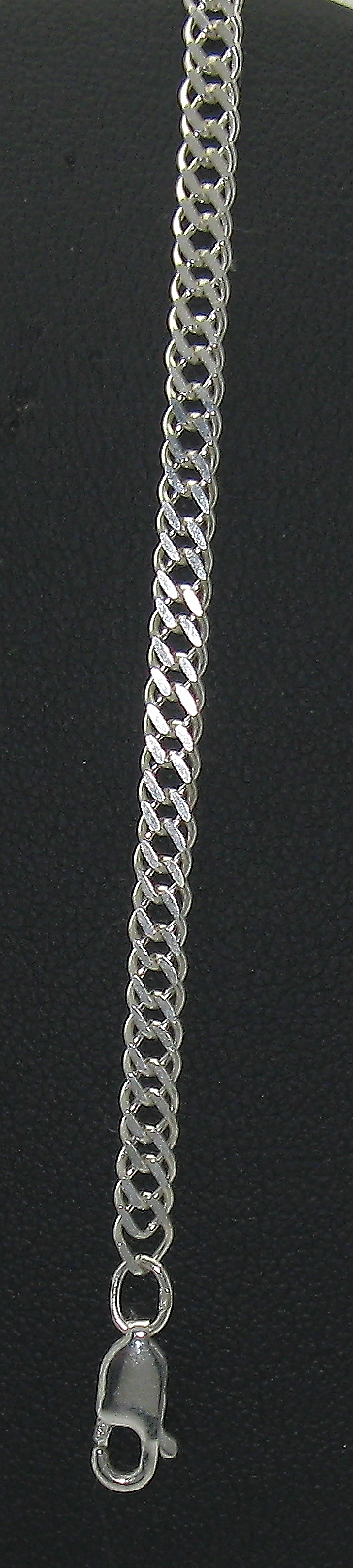 Strieborný náramok rombo 21 cm
