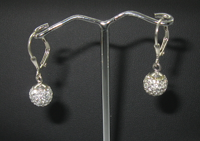 Stríbné náušnice s kamienky Swarovski