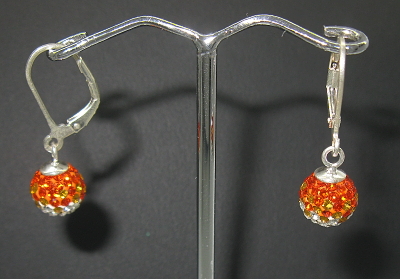 Strieborné náušnice s kamienky Swarovski