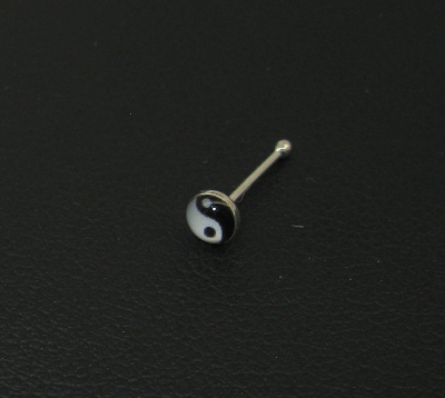 Strieborný piercing do nosu 925/1000 ( Jing Jang)