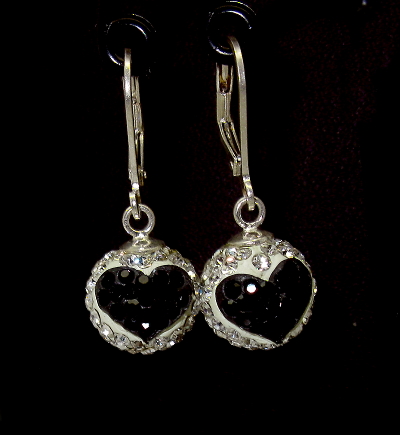Strieborné náušnice s kamienky Swarovski