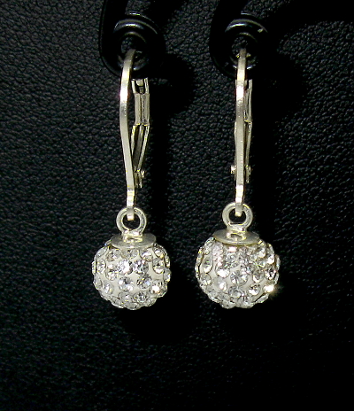 Strieborné náušnice s kamienky Swarovski