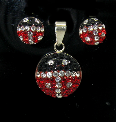 Strieborný set Swarovski berušky