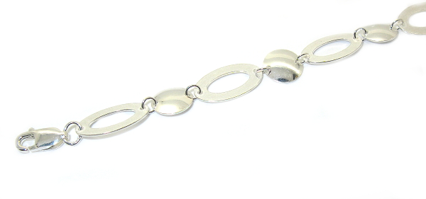 Šperky Nina - strieborný náramok plochý 18 cm - nar ag H 075