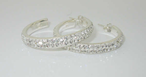 náušnice komponent Swarovski 925/1000