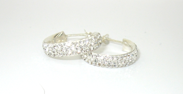 náušnice komponent Swarovski 925/1000