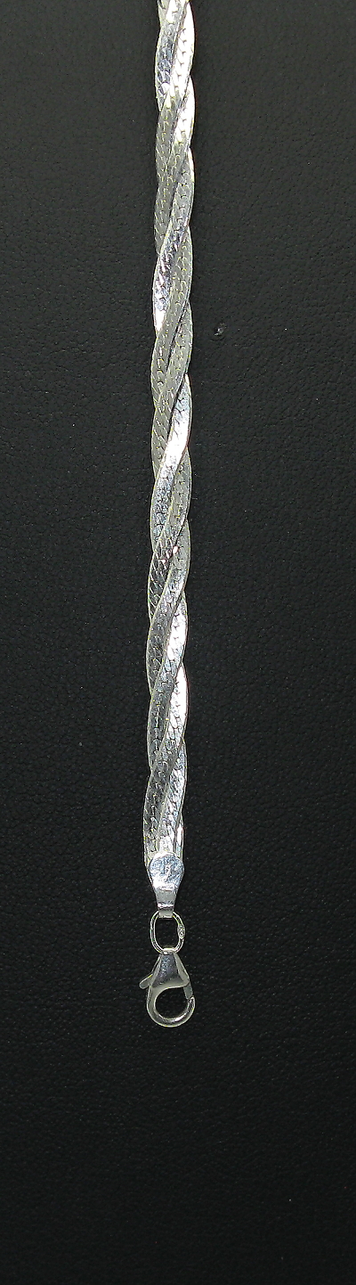 Šperky Nina - strieborný náramok proplétaný 19 cm