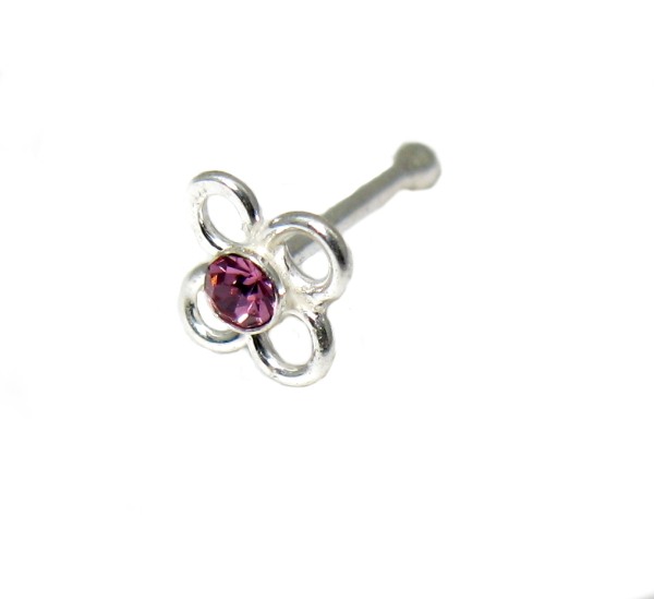 Piercing do nosu strieborný