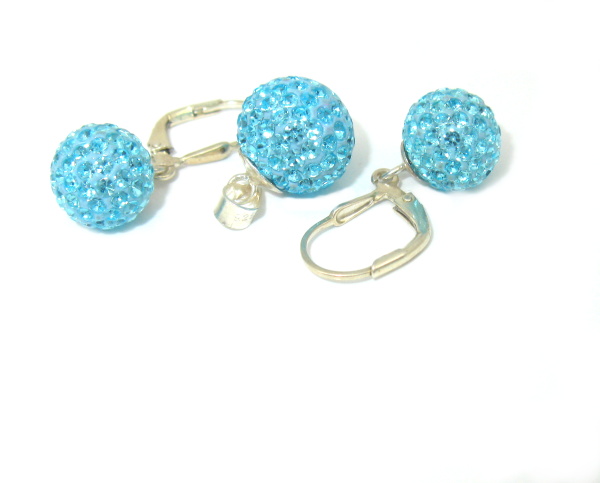 Soupava set striebro s kameny Swarovski
