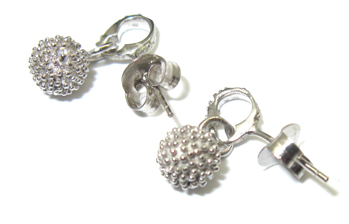Strieborné náušnice s úpravou rhodium  