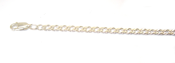 Strieborný náramok rombo 21 cm