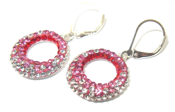 Strieborné náušnice s kamienky Swarovski