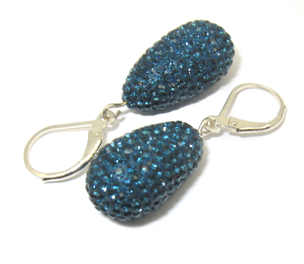Strieborné náušnice s kamienky Swarovski