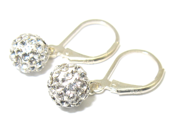 Strieborné náušnice s kamienky Swarovski