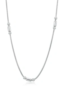 Šperky Nina - Strieborný náhrdelník Italian Style 925/1000 – s guličkami a válečky - ret ag H 038