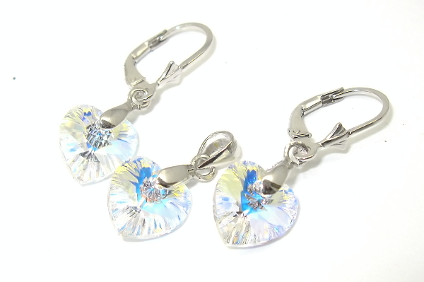 Šperky Nina - Strieborná súprava set Swarovski - set ag H 028