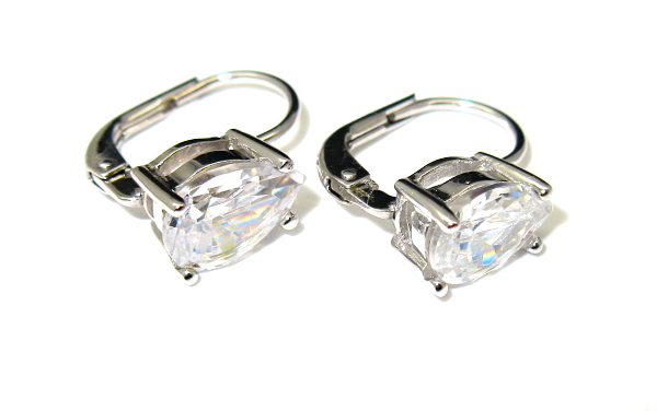 Šperky Nina - Strieborné náušnice s kamienky zirkón 925/1000  - ns ag kam H 0158