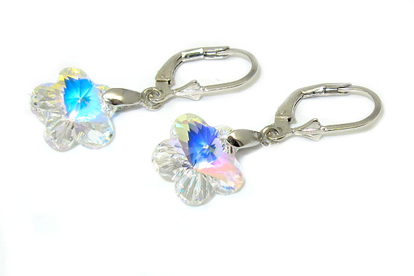 Šperky Nina - Strieborné náušnice 925/1000 s kamienky Swarovski komponent - ns ag kam H 0156