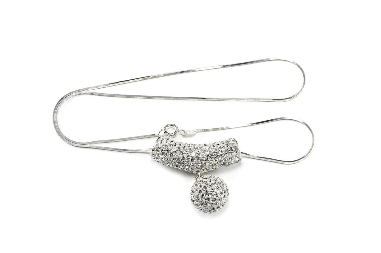 Šperky Nina - Strieborný náhrdelník 925/1000 s kryštály Swarovski - retpri ag H 004