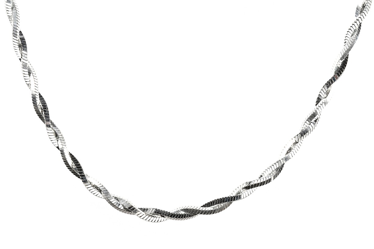 Šperky Nina - Masivní strieborný náhrdelník s točeným vzorem 925/1000 - nahr ag H 035