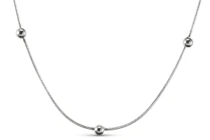 Šperky Nina - Strieborný náhrdelník sa tremi guličkami 925/1000 - nahr ag H 036