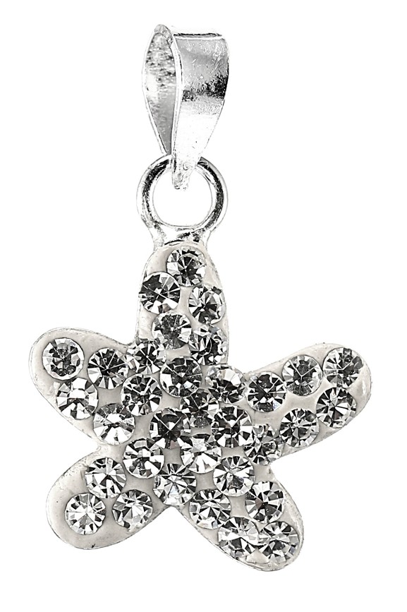 Šperky Nina - Strieborný prívesok s kamienky Swarovski komponent 925/1000 - pri ag kam H 220