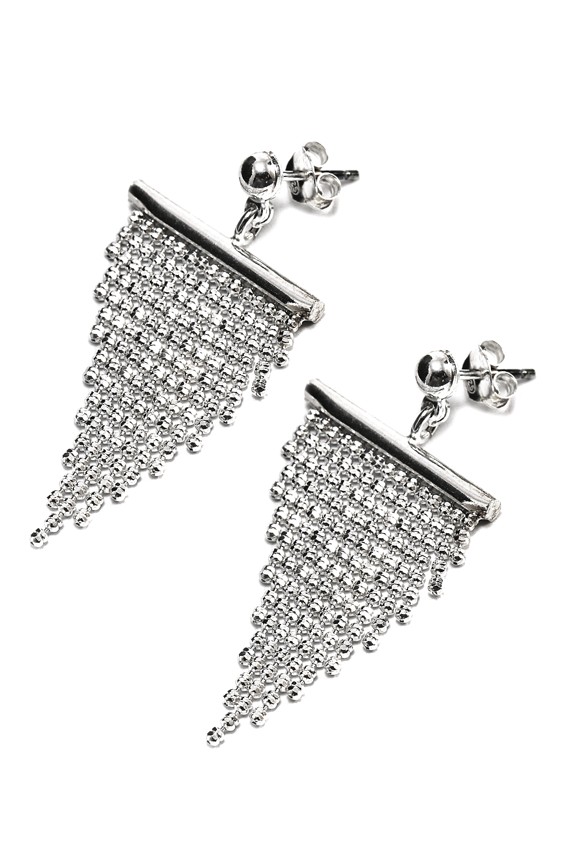 Šperky Nina - Dlouhé strieborné náušnice Strapce 925/1000 - ns ag H 250