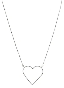 Šperky Nina - Strieborný náhrdelník s velkým srdcem 925/1000 - retpri ag H 005