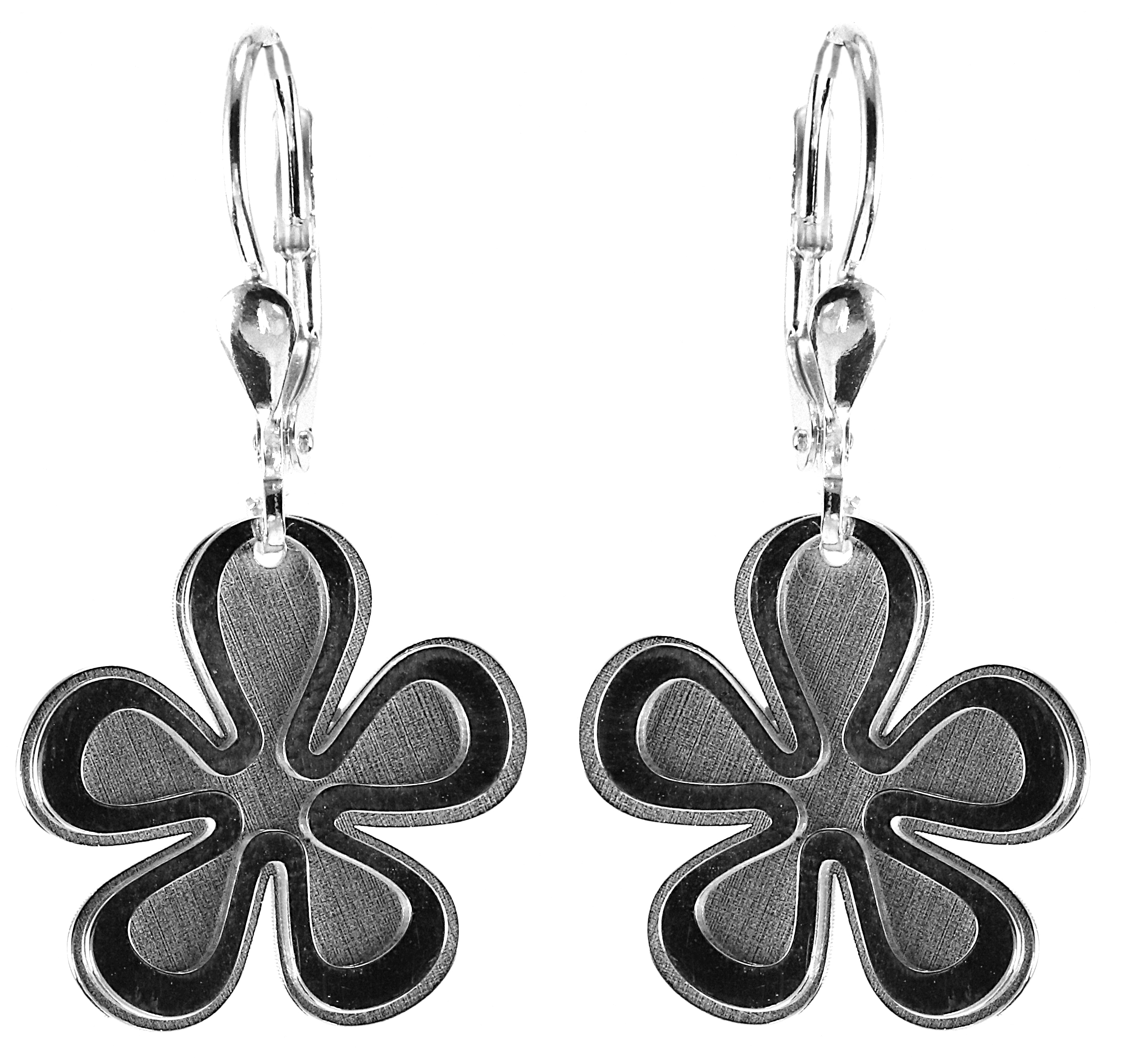 Šperky Nina - Strieborné náušnice Matné kvety 925/1000 - ns ag H 269 