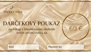 Šperky Nina - Darčeková poukážka 60 € - cert60