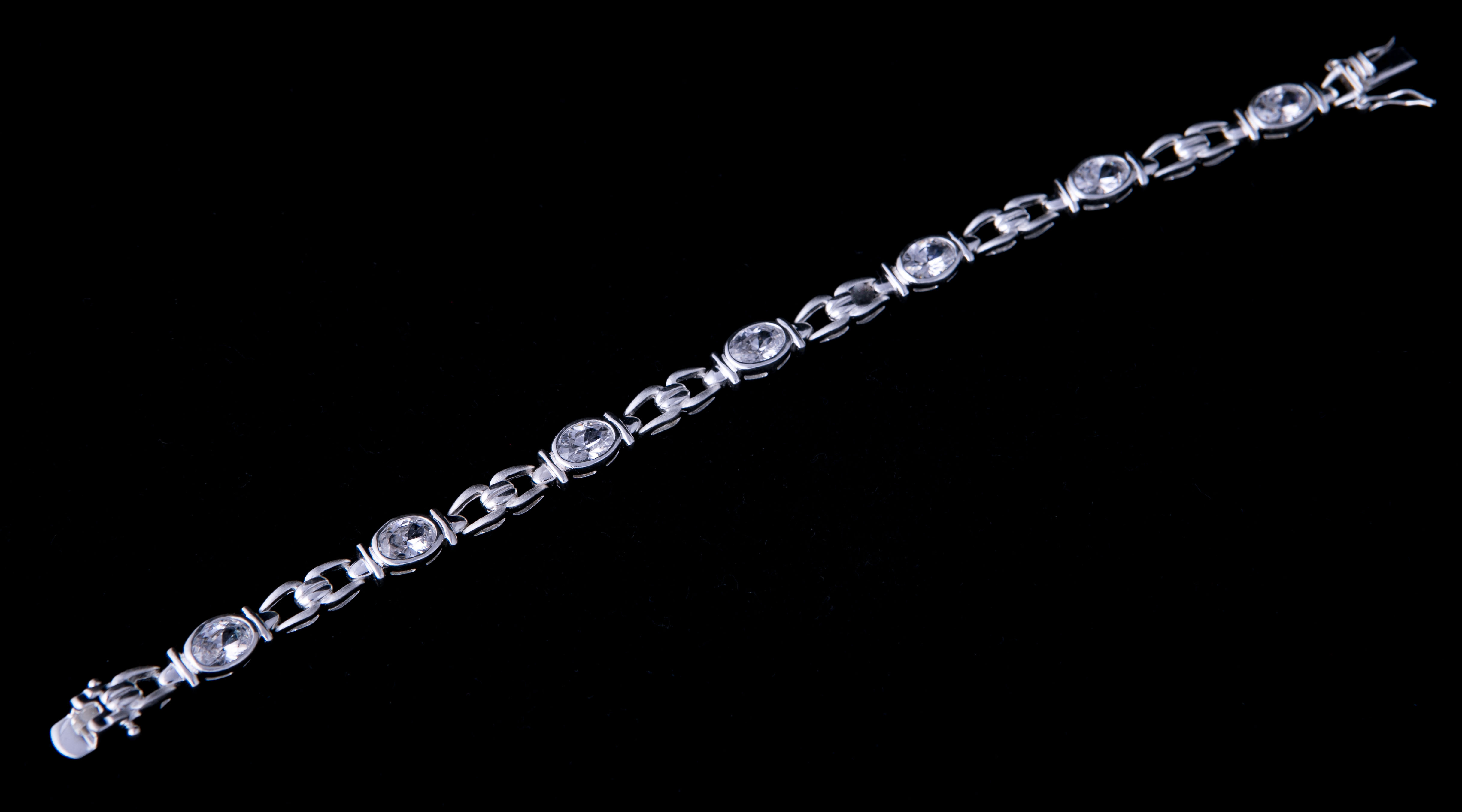 Šperky Nina - Strieborný náramok 925/1000 s kamienky - nar ag H 227