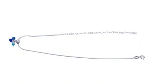 Šperky Nina - Strieborný nákotník Hadík s modrými korálky Trio 925/1000 (3,3 g) - nak ag H 264