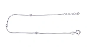 Šperky Nina - Strieborný nákotník Snake s guličkami 925/1000 - nak ag H 266