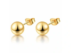 Šperky Nina - Zlacené strieborné náušnice Pecky 3 mm 925/1000 - ns zlac 001