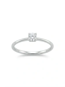 Šperky Nina - Strieborný prsteň Pure Elegance sa zárivým solitér zirkónem 925/1000 - prst ag 309
