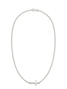 Šperky Nina - Strieborný náhrdelník s vodorovným krížkem 925/1000 - nahr 505