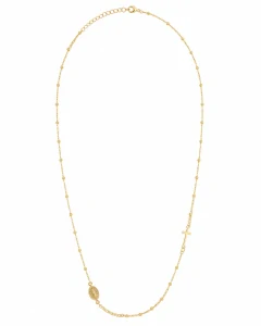 Šperky Nina – Pozlátený strieborný ruženec Elegance (50,5 - 54,5 cm) 925/1000 - ret zlac 010