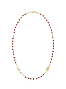 Šperky Nina – Pozlátený strieborný ruženec Scarlet (51,5 - 53,5 cm) 925/1000 – ret zlac 011