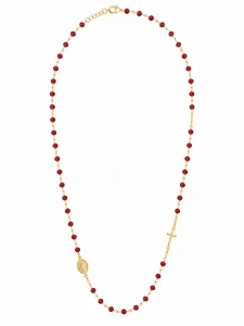 Šperky Nina – Pozlátený strieborný ruženec Scarlet (51,5 - 53,5 cm) 925/1000 – ret zlac 011