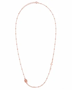 Šperky Nina – Strieborný ruženec pozlátený ružovým zlatom 925/1000 (48,5 – 50,5 cm) – ret zlac 014