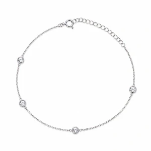 Šperky Nina – Strieborný nákotník Jemný třpyt s čírymi zirkónmi (21,5 – 26 cm) 925/1000 - nak 335