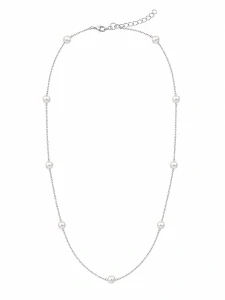 Šperky Nina – Rhodiovaný strieborný náhrdelník Perlová čistota (45 – 50 cm) 925/1000 - nahr 522