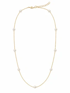Šperky Nina – Pozlátený strieborný nákotník Perlová čistota - (40 – 45 cm) 925/1000 - ret zlac 019
