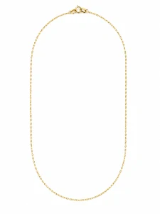 Šperky Nina – Pozlátená strieborná retiazka Moderní Paperclip (46 cm) 925/1000 - ret zlac 032