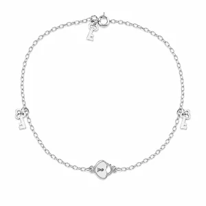 Šperky Nina – Strieborný nákotník Klíč k srdci (25 cm) 925/1000 - nak 338